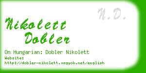 nikolett dobler business card